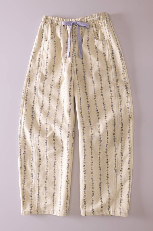 Lavender Drift Barrel Pants