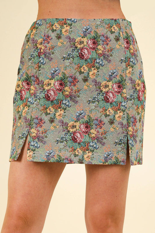 Jacquard Mini Skirt