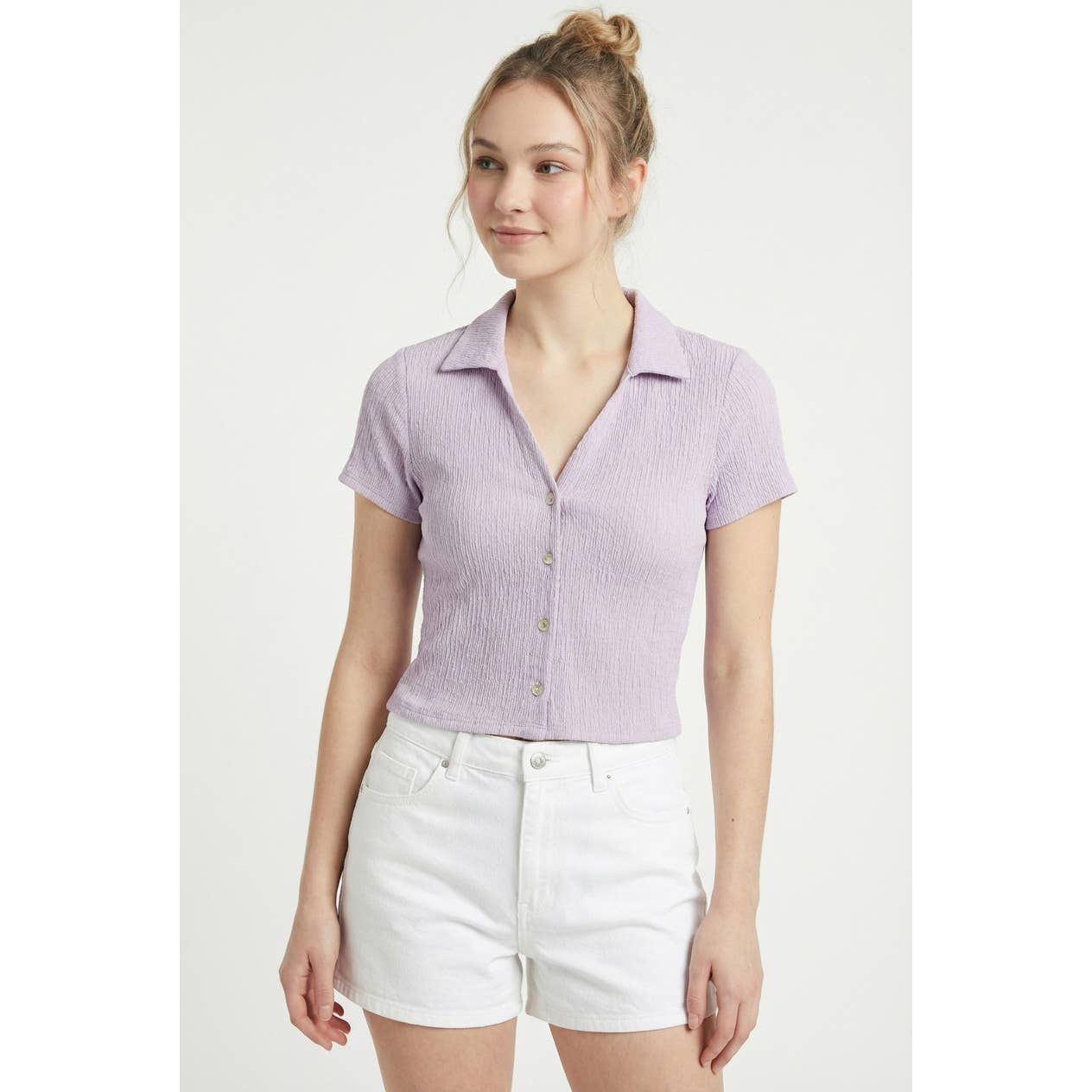 Button Up Top: Lavender