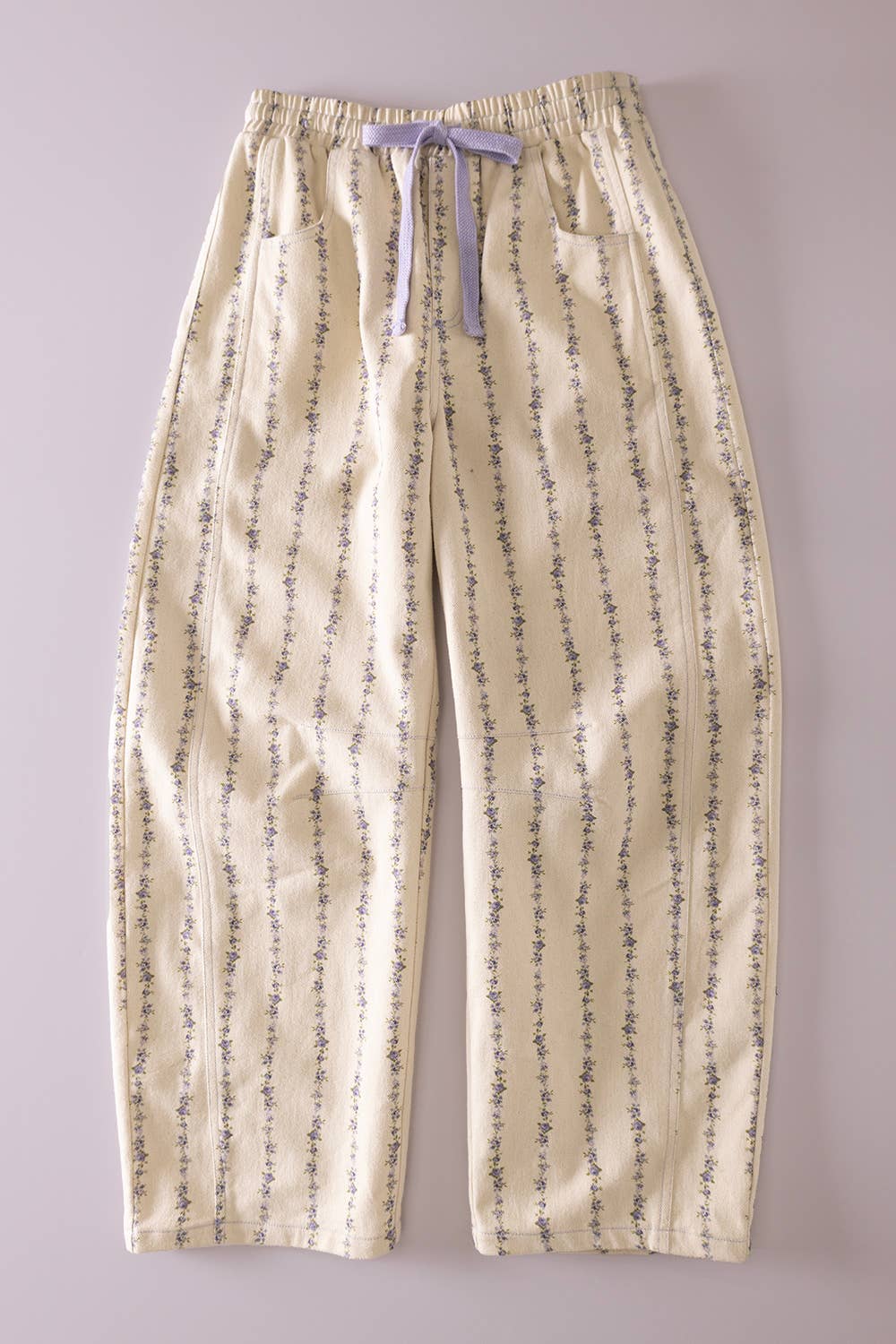 Lavender Drift Barrel Pants