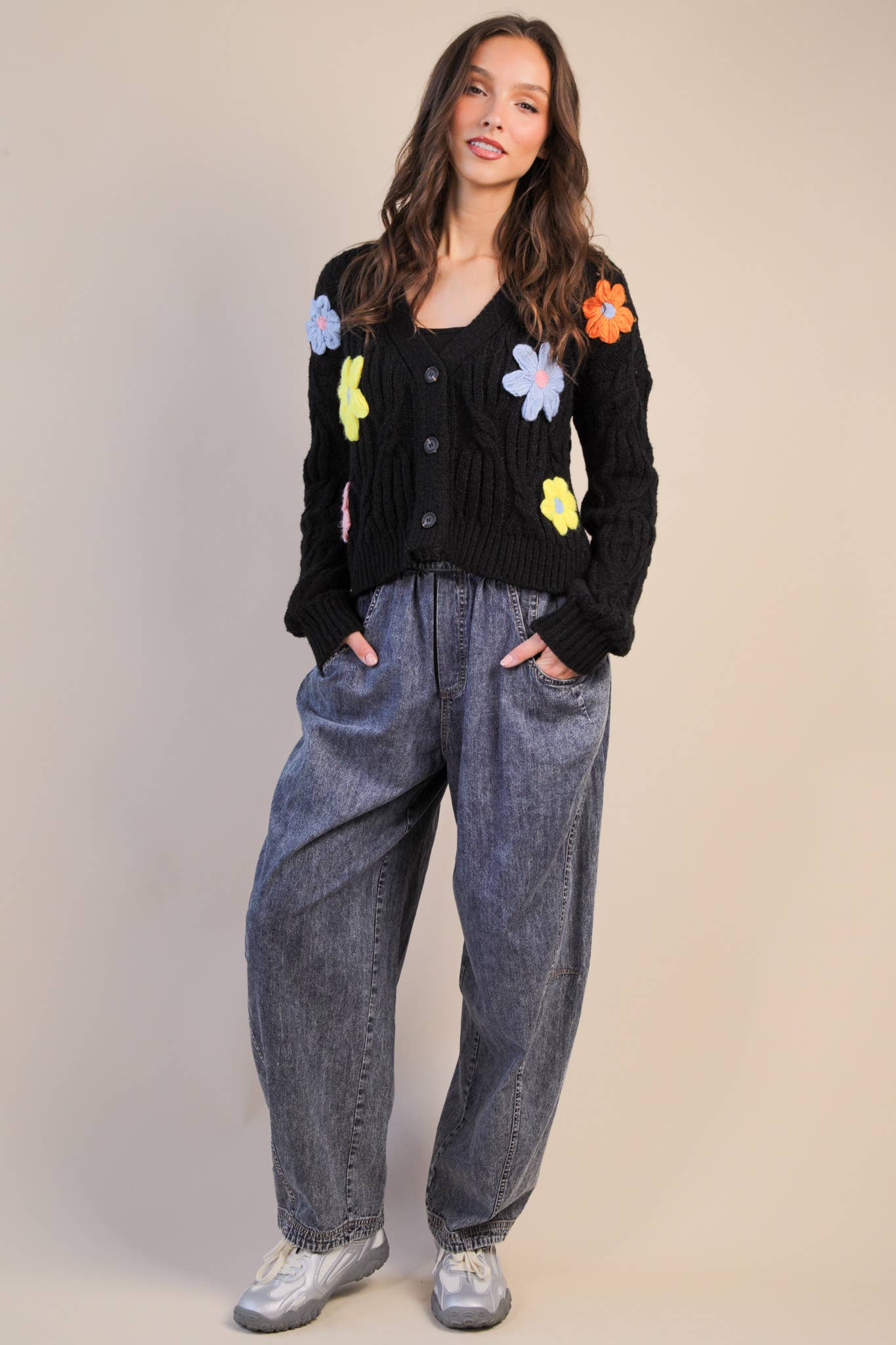Indigo Drift Washed Barrel Jeans