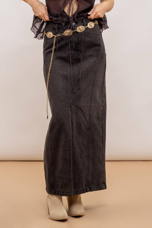 Midnight Wanderer Midi Skirt