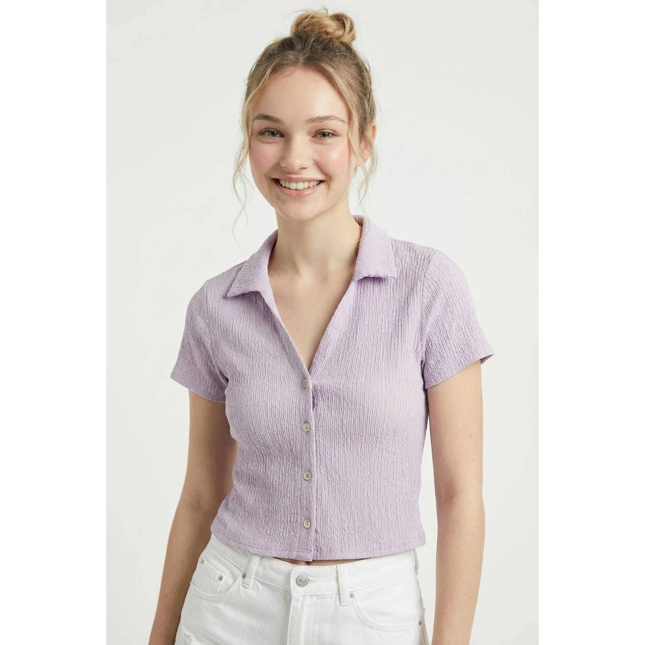 Button Up Top: Lavender