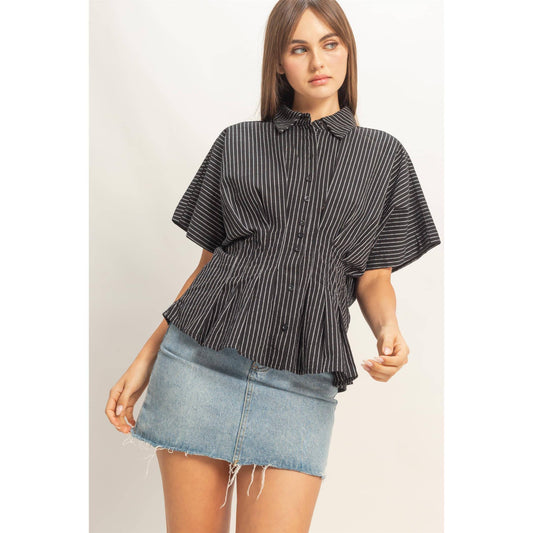Midnight Muse Button Top