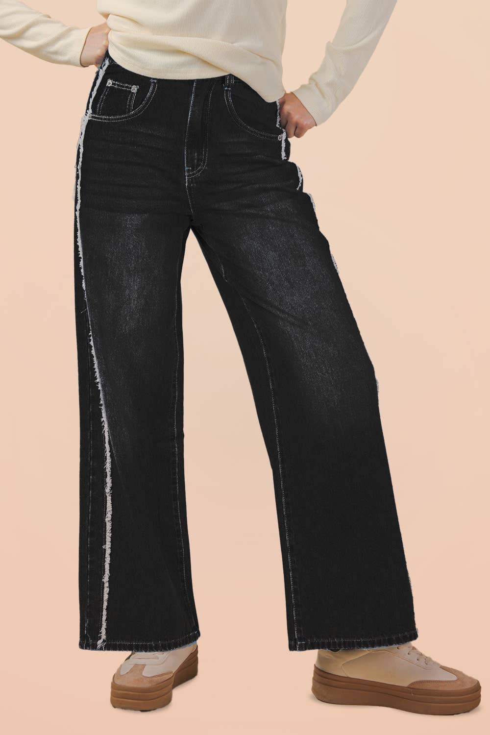 Shadow Stripe Wide Leg Pant