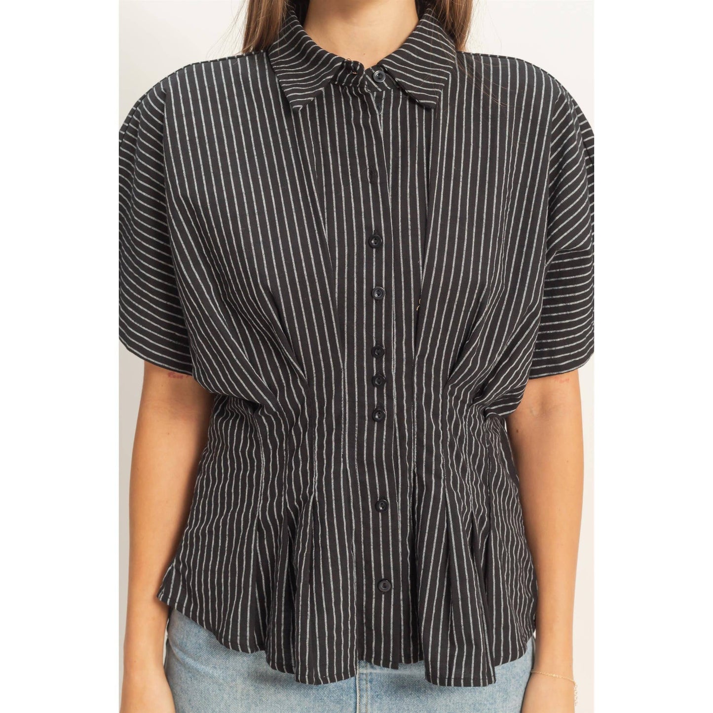Midnight Muse Button Top