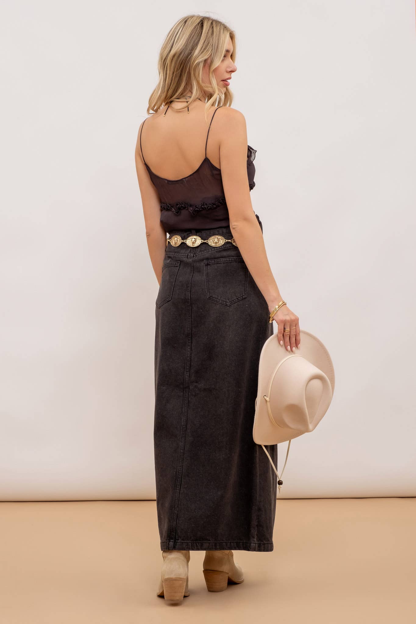 Midnight Wanderer Midi Skirt