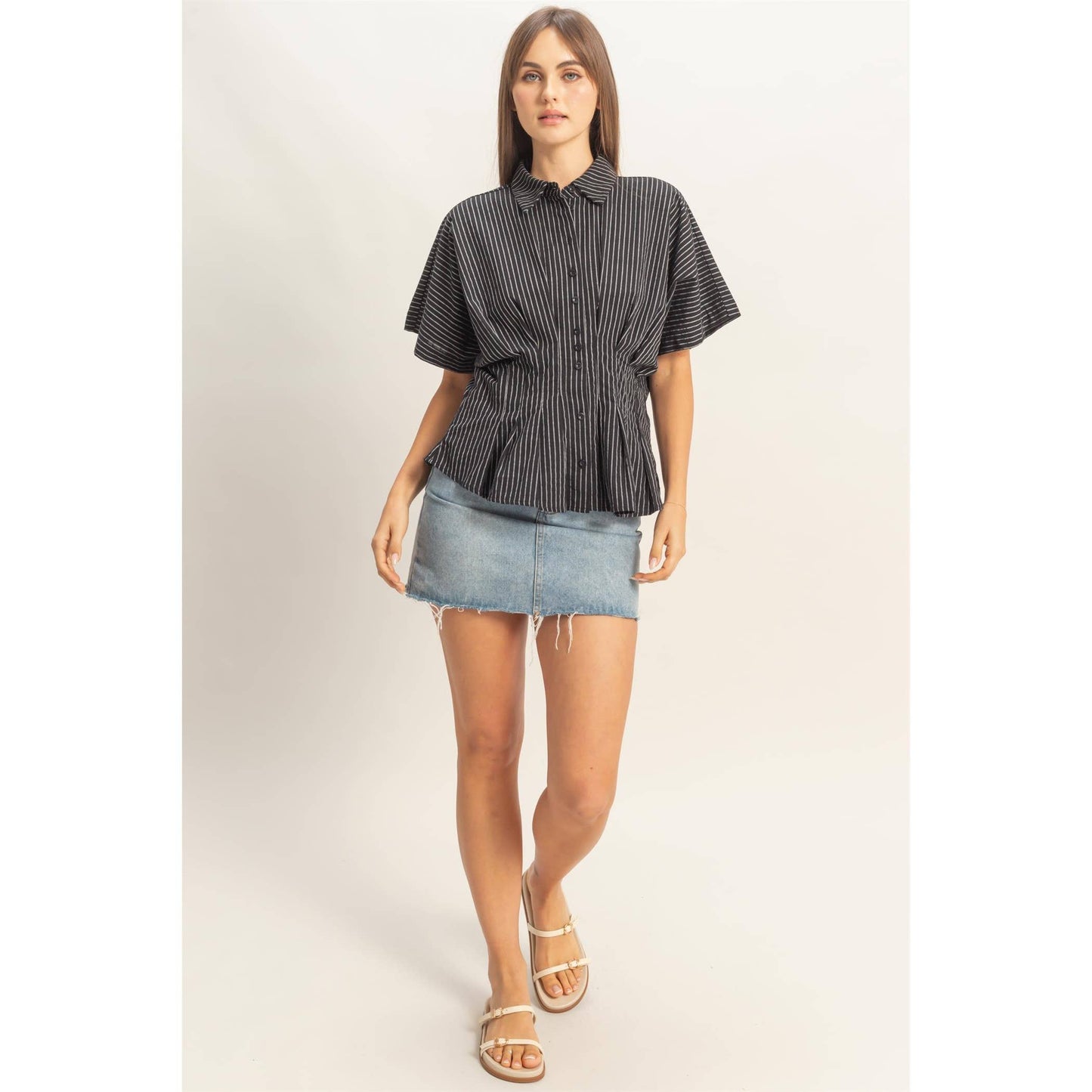 Midnight Muse Button Top