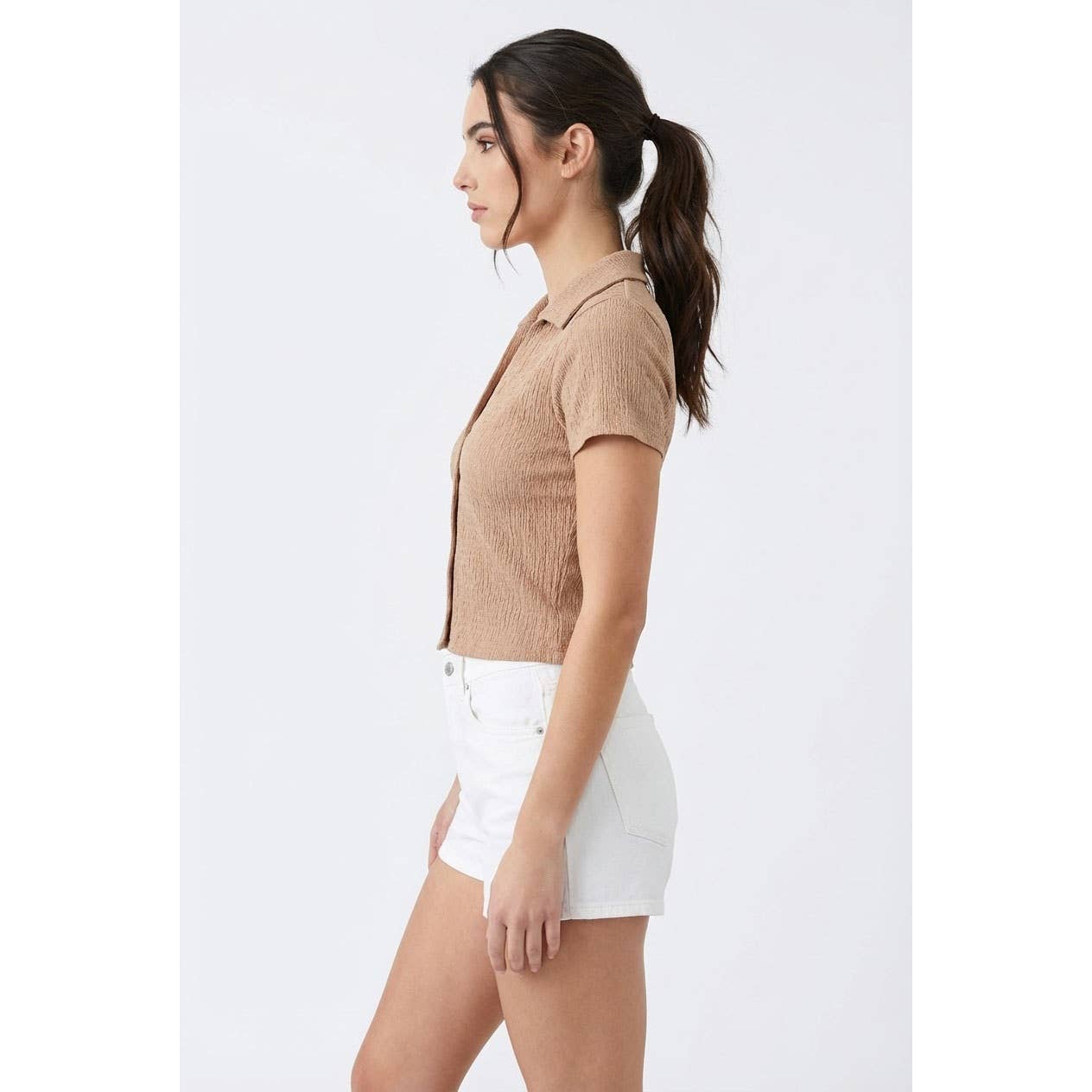 Button Up Top: Tan