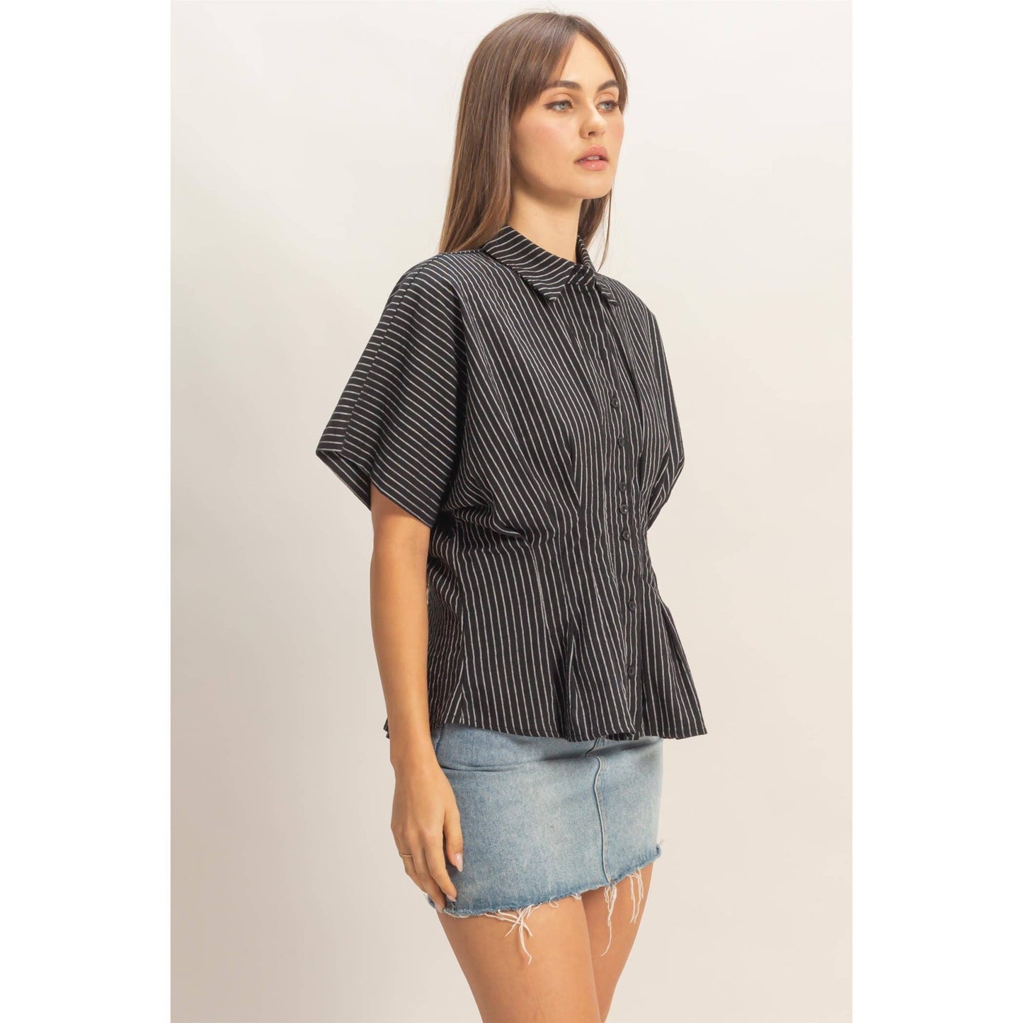 Midnight Muse Button Top