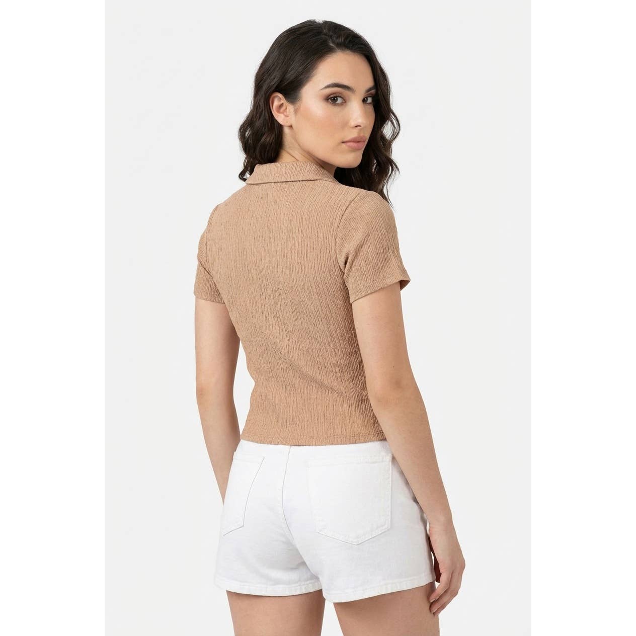 Button Up Top: Tan