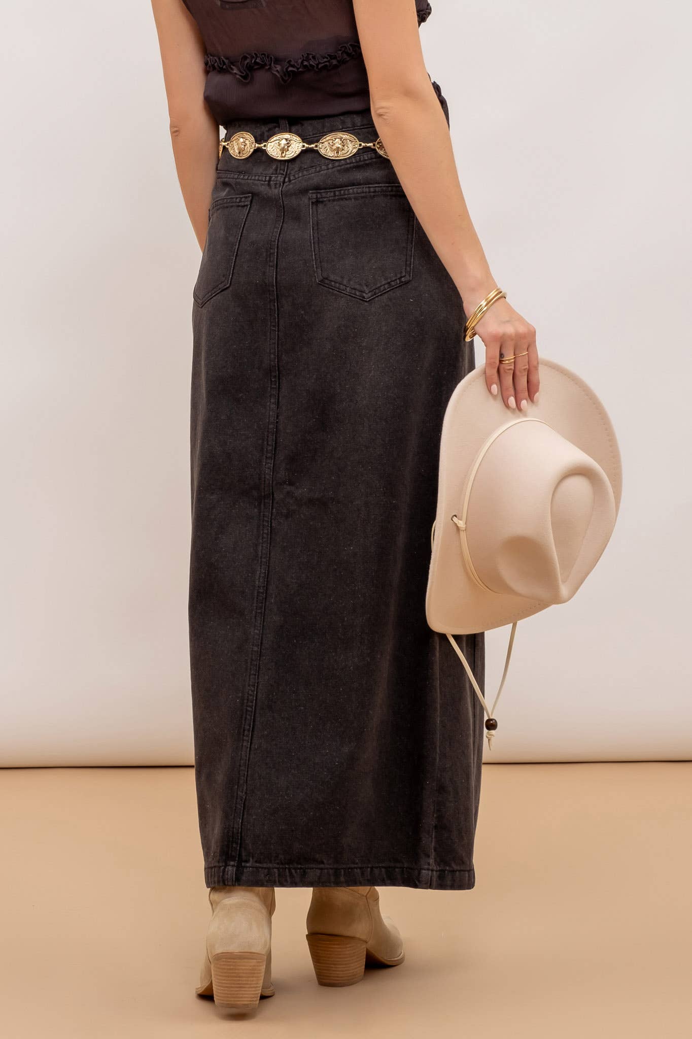 Midnight Wanderer Midi Skirt