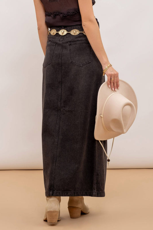 Midnight Wanderer Midi Skirt
